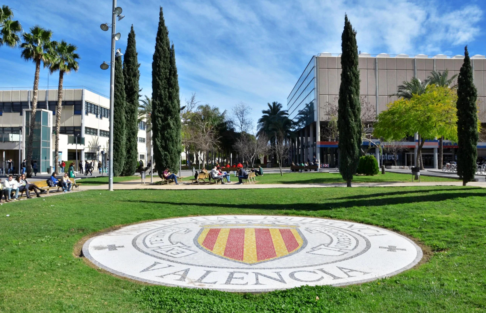 University campus in Valencia, Spain on a sunny day